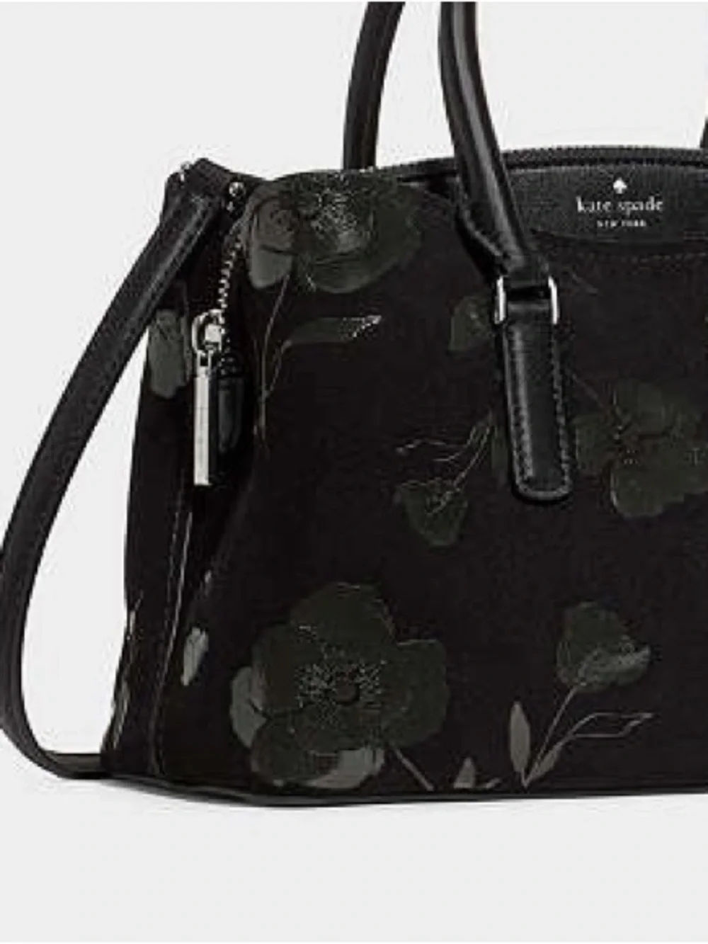 NWT KATE SPADE Thompson Street Floral Suede Small Satchel Bag